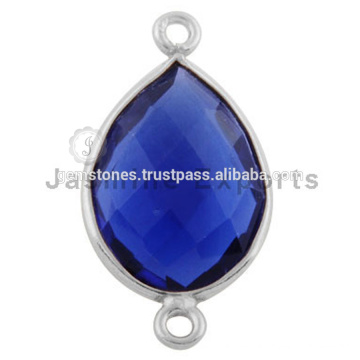 925 Sterling Silver Gemstone Bezel Connector Link